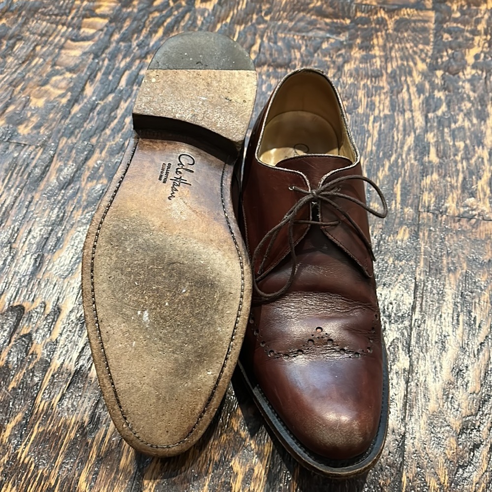 Cole Haan Brown Leather Derby Oxfords - Picture 6 of 8